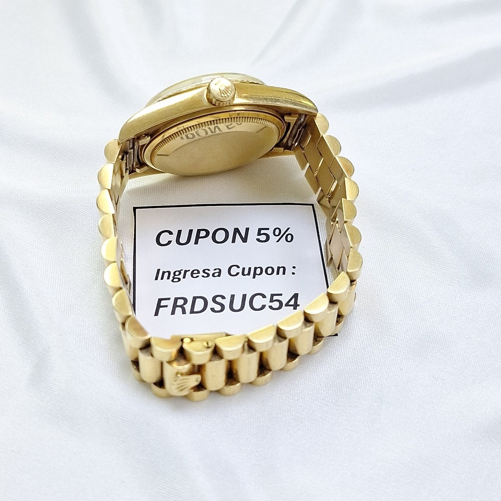 RELOJ CAJA Y PULSO ORO ORO 18 K 118.2 GRMS (SEMINUEVO)