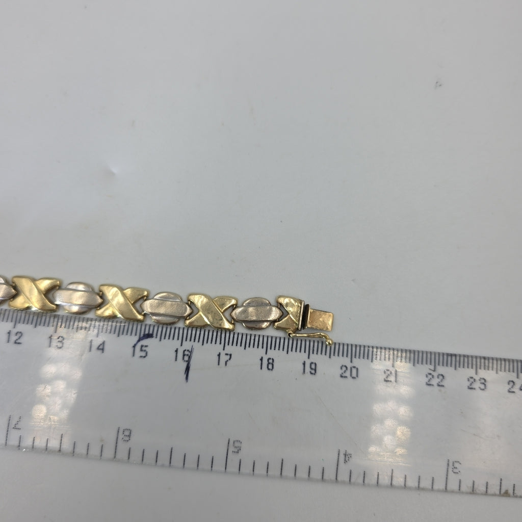 PULSERA ORO, ORO COMBINADO 14 K 10.9 GRMS (SEMINUEVO)