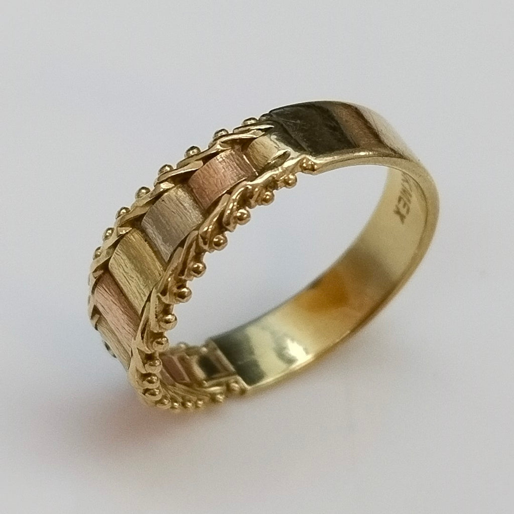 ANILLITO ORO COMBINADO 14 K 3 GRMS (SEMINUEVO)