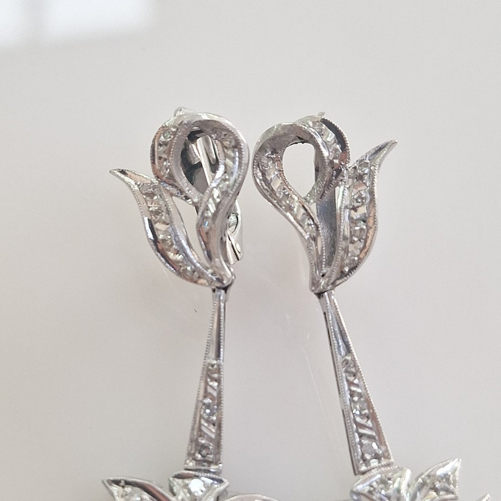 ARETES PAR ORO,ORO BLANCO 10 K 9,40 GRMS (SEMINUEVO)