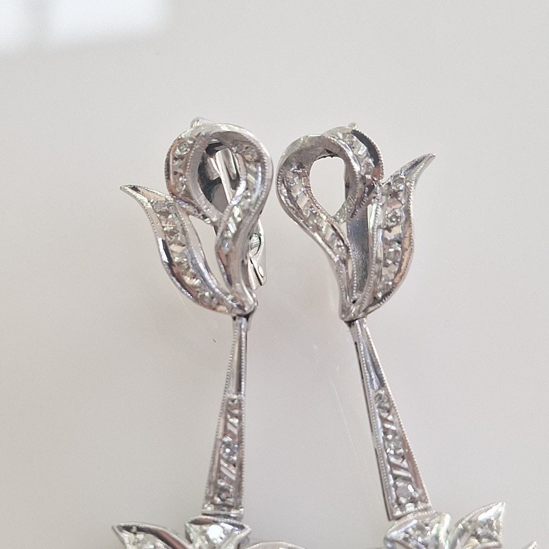 ARETES PAR ORO,ORO BLANCO 10 K 9,40 GRMS (SEMINUEVO)