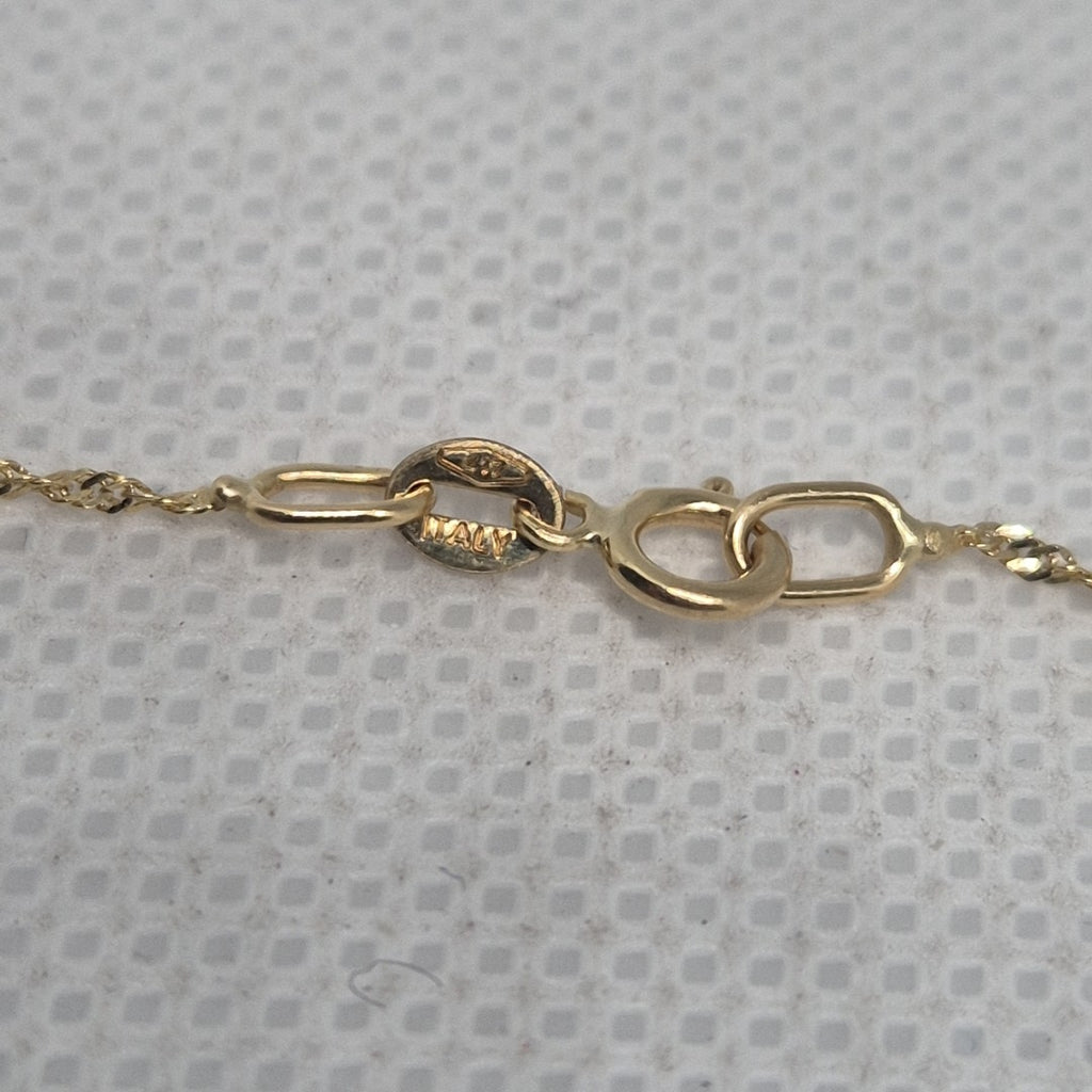 CADENA, MEDALLA RELIGIOSA ORO 10 K 1.2 GRMS (SEMINUEVO)