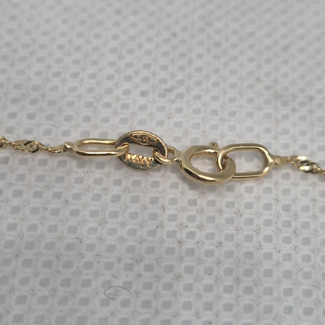 CADENA, MEDALLA RELIGIOSA ORO 10 K 1.2 GRMS (SEMINUEVO)