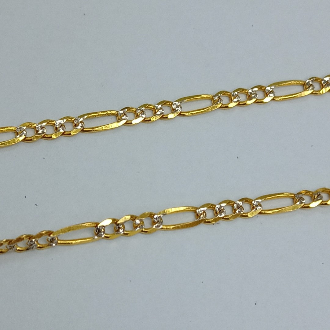 CADENAS 3X1 DIAMANTADA ORO 14K 55 CM 8.5 GR (NUEVO)