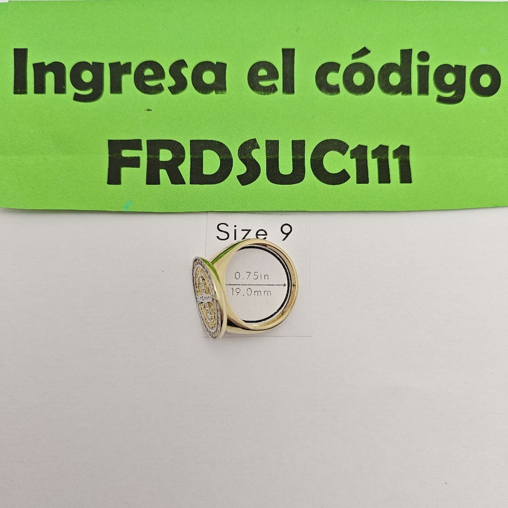 ANILLO ORO COMBINADO 10 K 6.8 GRMS (SEMINUEVO)