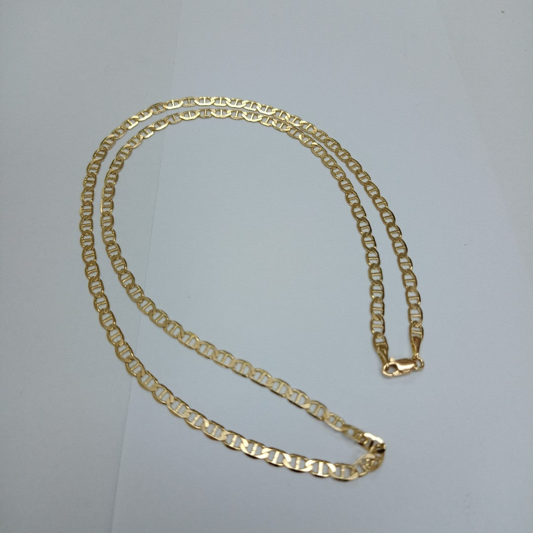 CADENAS TEJIDO MARINERA ORO 14K 55 CM 7.8 GR (NUEVO)