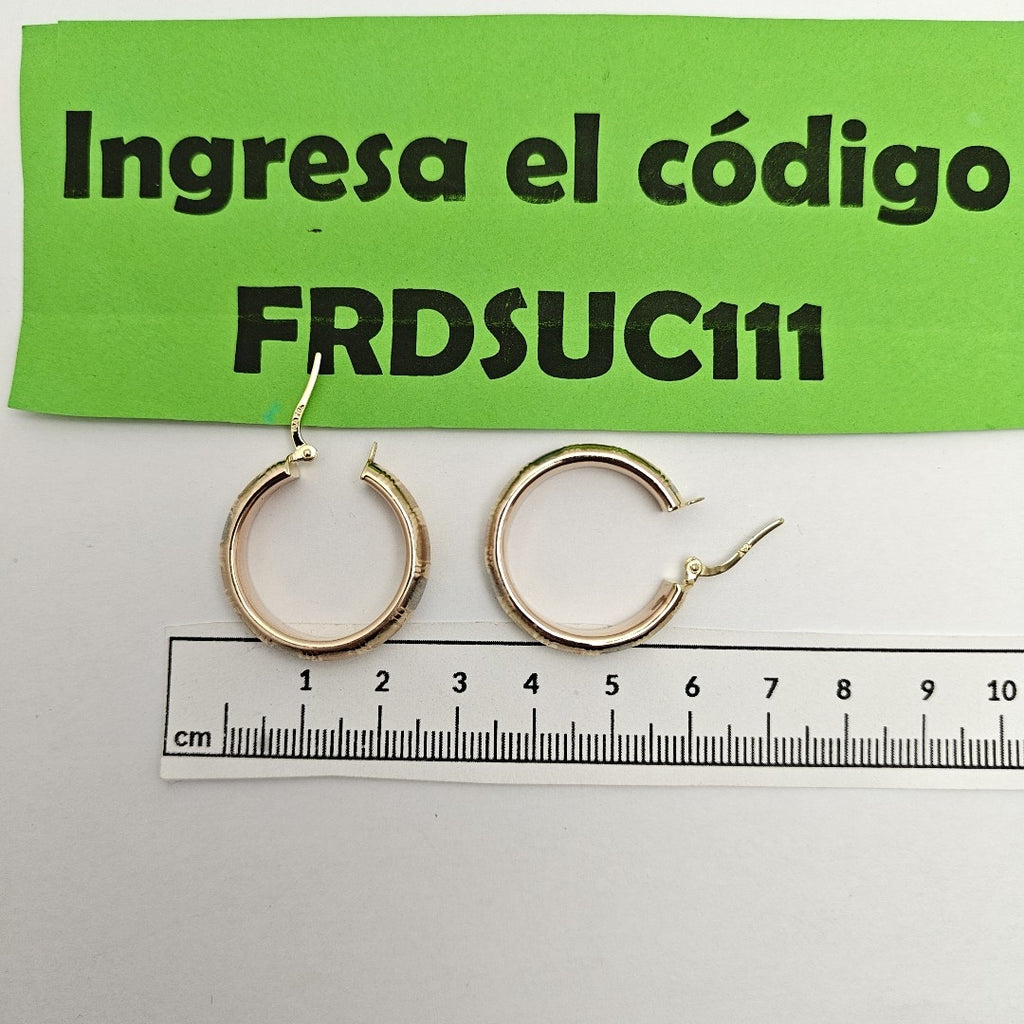 ARRACADAS PAR ORO COMBINADO 14 K 4.4 GRMS (SEMINUEVO)