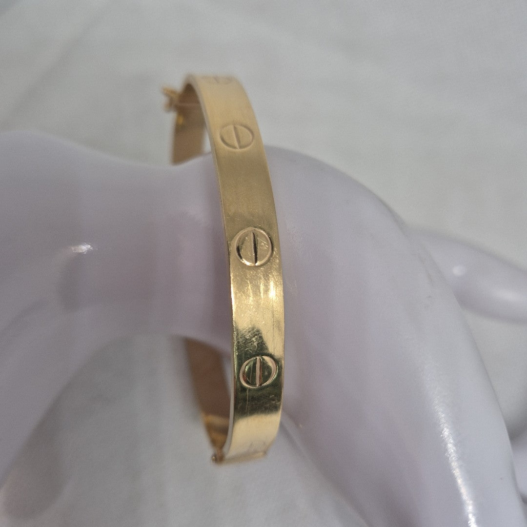 PULSERA RIGIDA ORO 14 K 11.8 GRMS (SEMINUEVO)