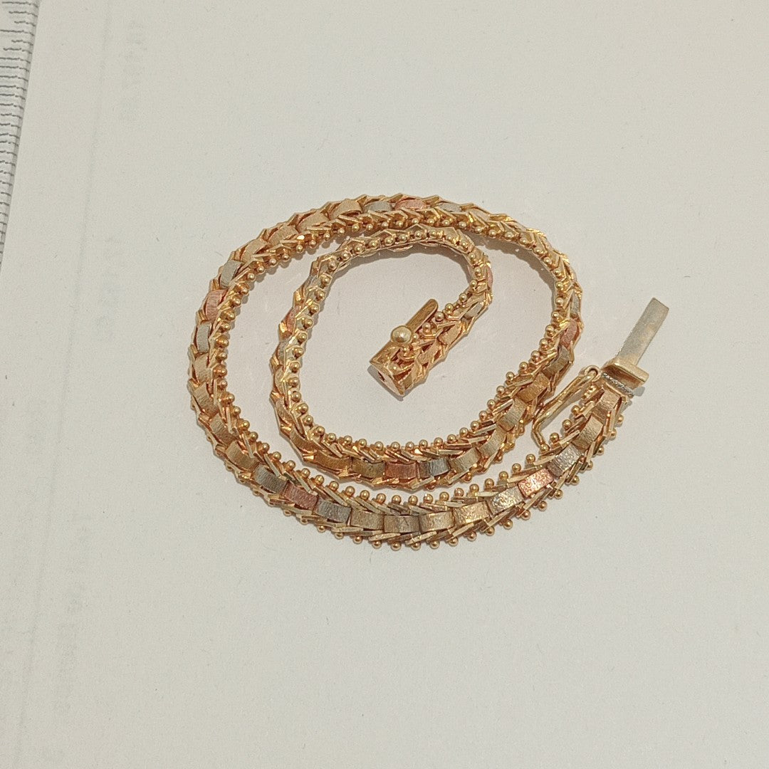 PULSERA ORO COMBINADO 14 K 8,50 GRMS (SEMINUEVO)
