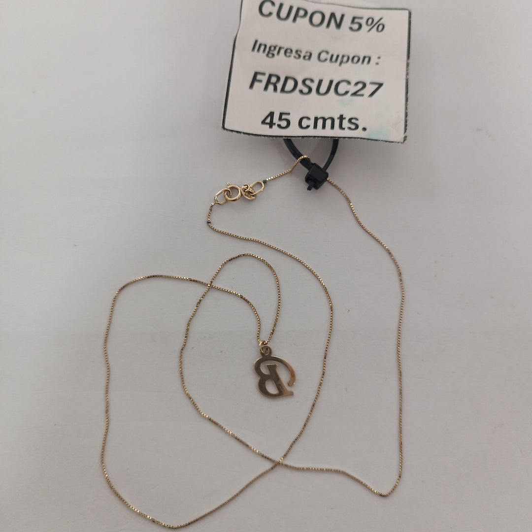 DIJE, GARGANTILLA ORO 14 K 1.3 GRMS (SEMINUEVO)
