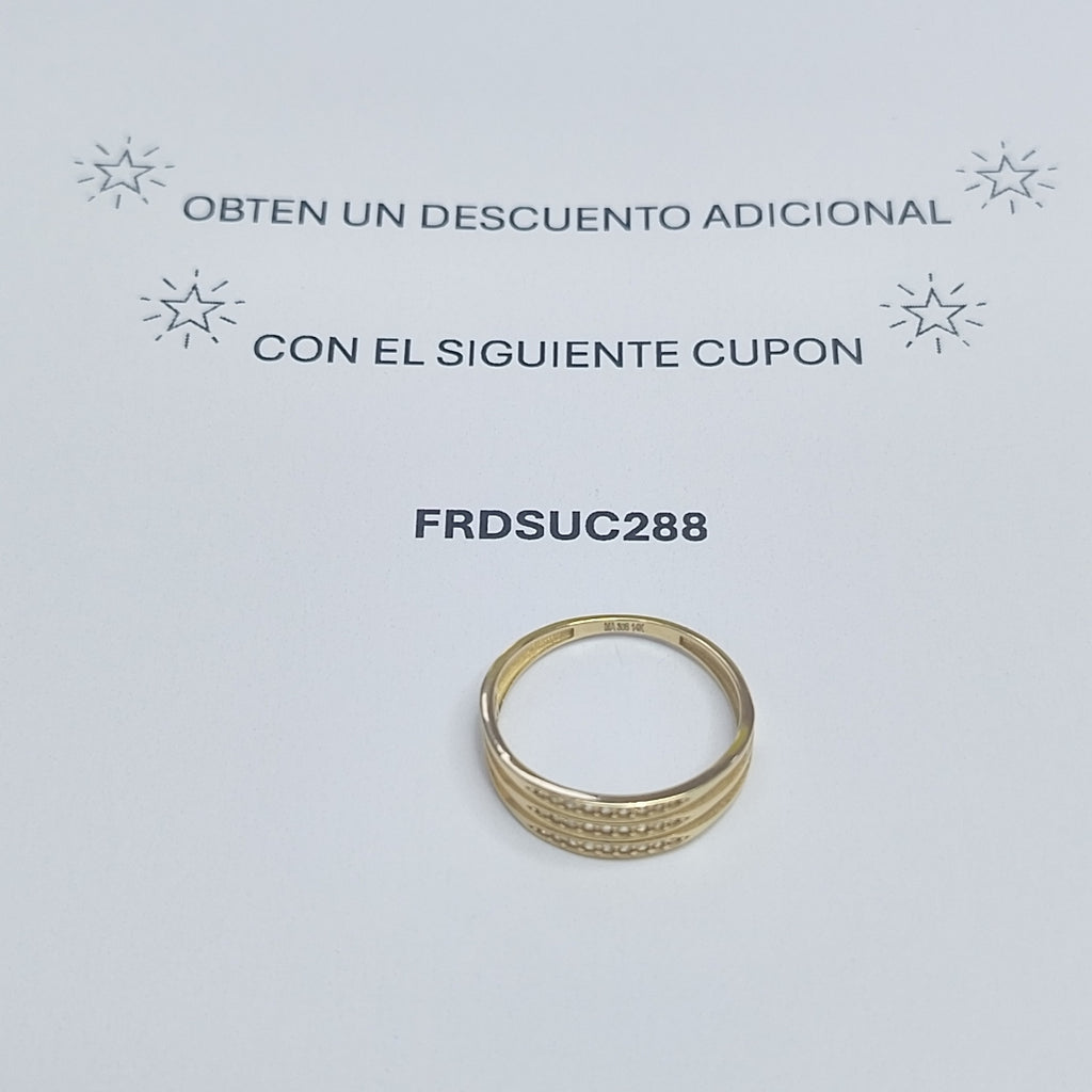 ANILLOS DAMA ORO 14K 1.6 (NUEVO)