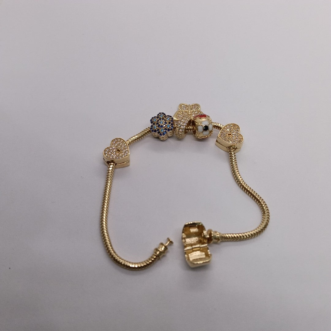 PULSERA CHARM ORO 14K 16.3 (NUEVO)