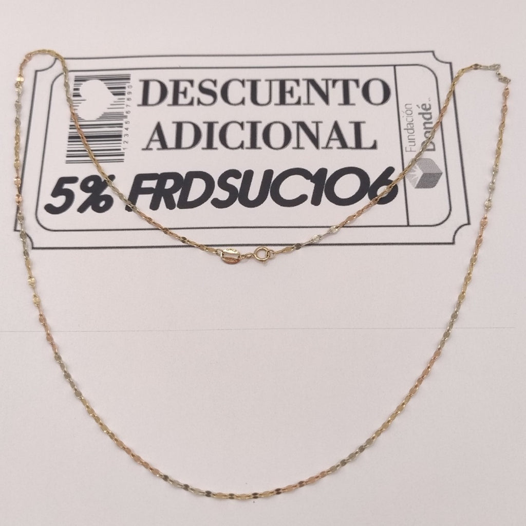 CADENA ORO COMBINADO 8 K 1.6 GRMS (SEMINUEVO)