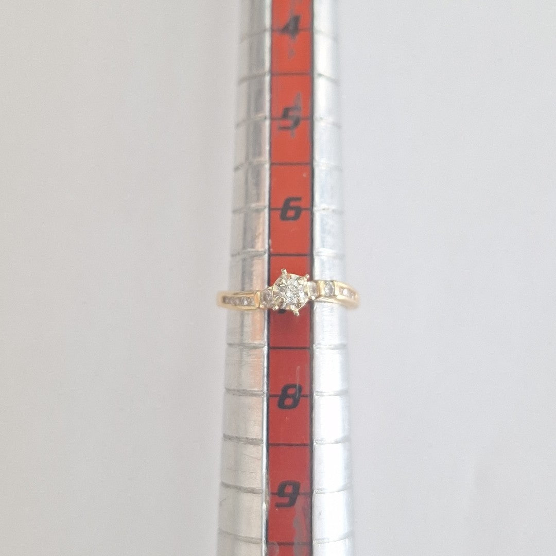 SOLITARIO ORO 14 K 3.4 GRMS (SEMINUEVO)