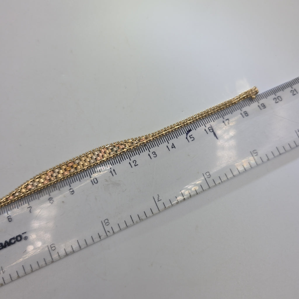 PULSERA ORO, ORO COMBINADO 10 K 7.4 GRMS (SEMINUEVO)