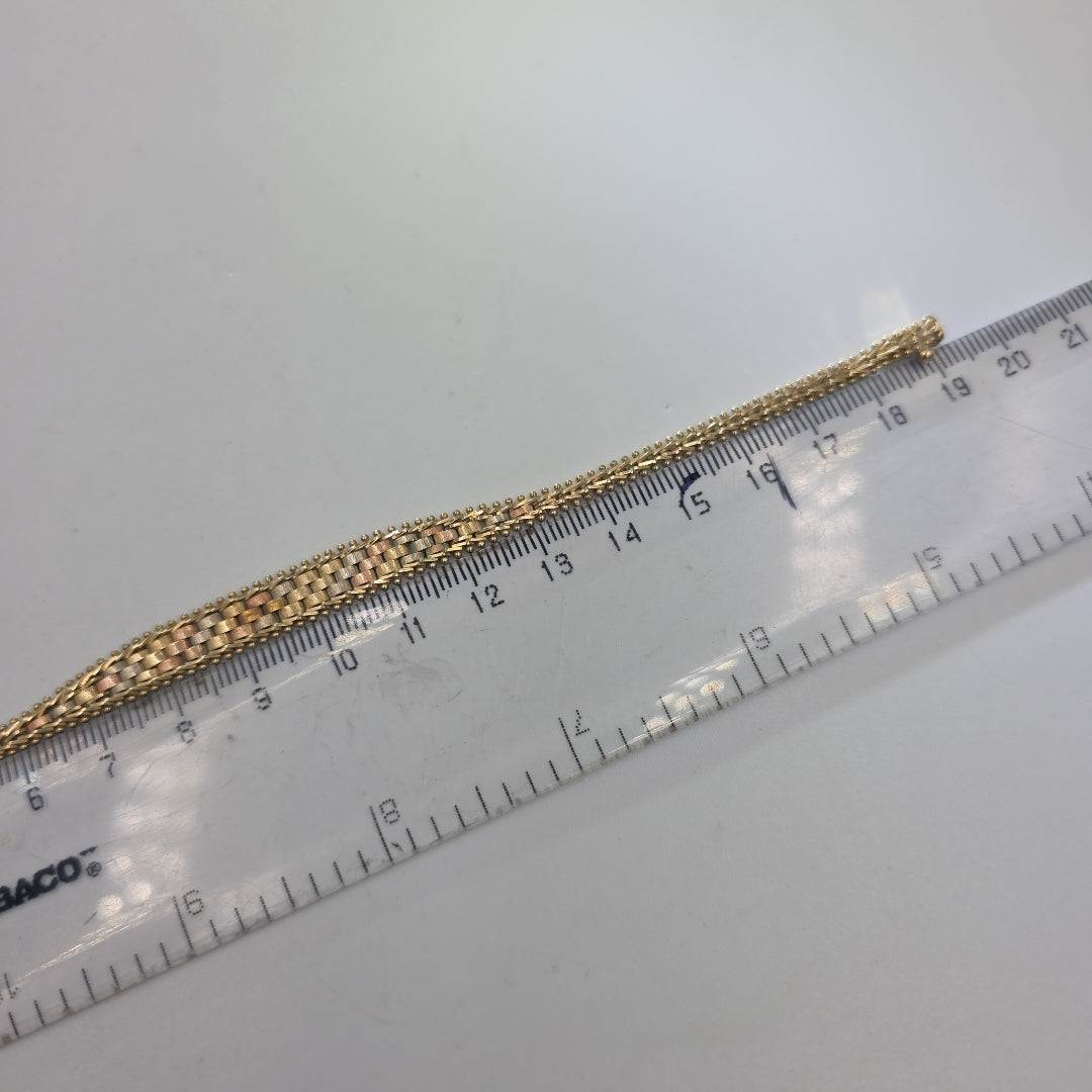 PULSERA ORO, ORO COMBINADO 10 K 7.4 GRMS (SEMINUEVO)