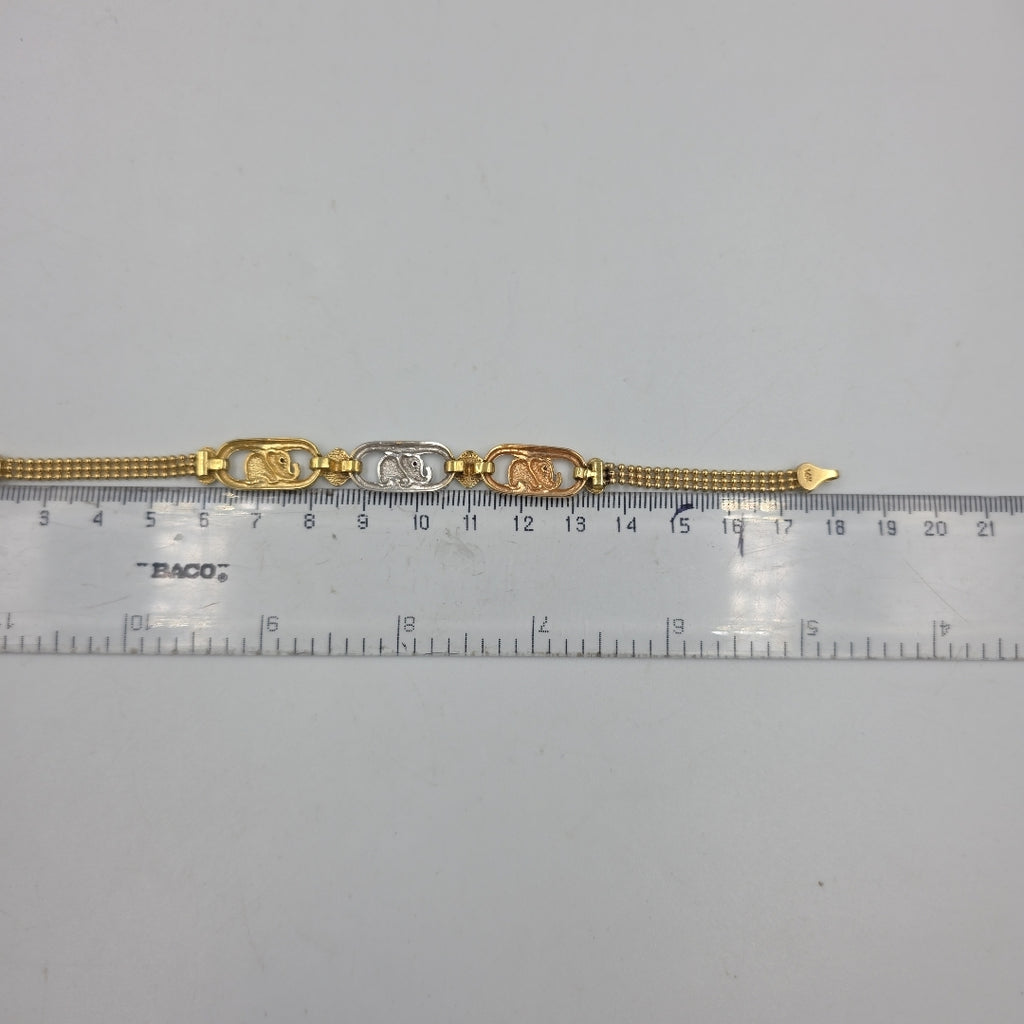 PULSERA ORO COMBINADO 14 K 11,00 GRMS (SEMINUEVO)