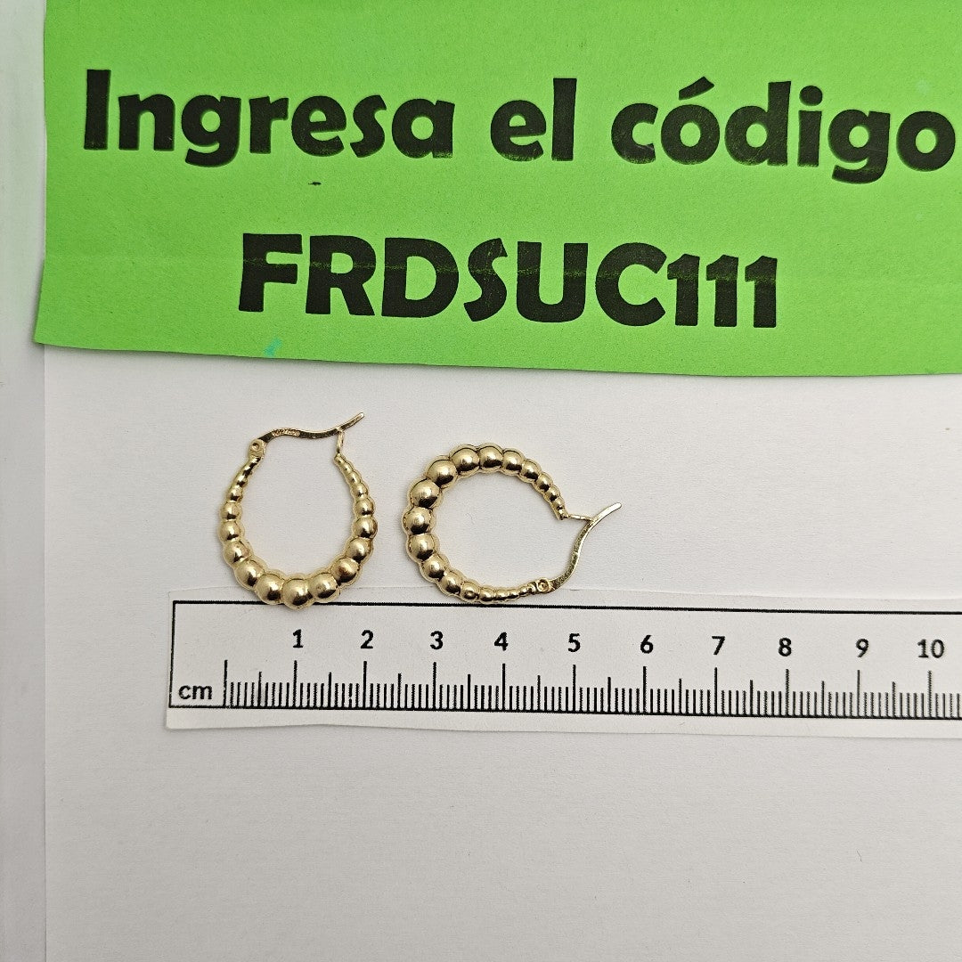 ARRACADAS PAR ORO 14 K 2,70 GRMS (SEMINUEVO)