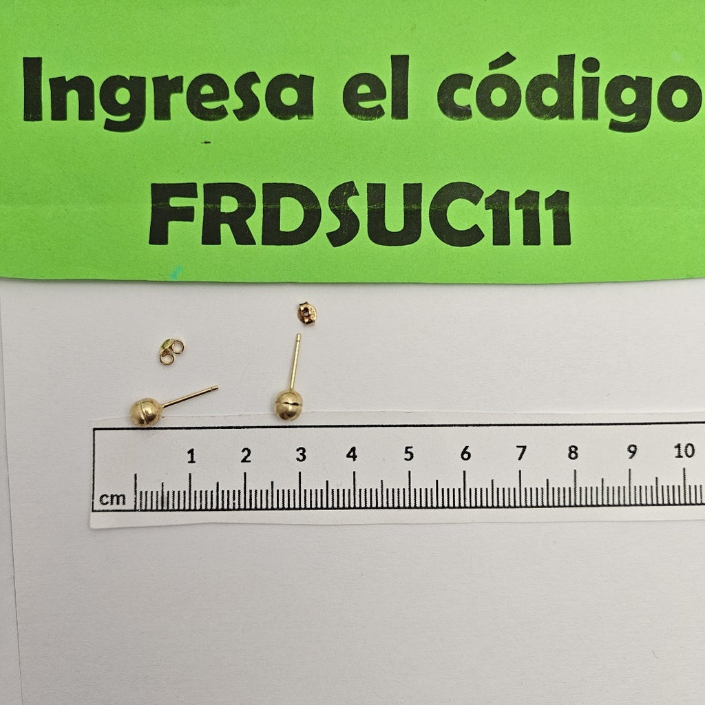 BROQUELES PAR ORO 14 K 0,90 GRMS (SEMINUEVO)