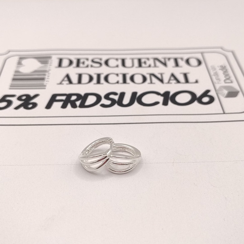 HUGGIES PLATA .925 2.8 GR (NUEVO)