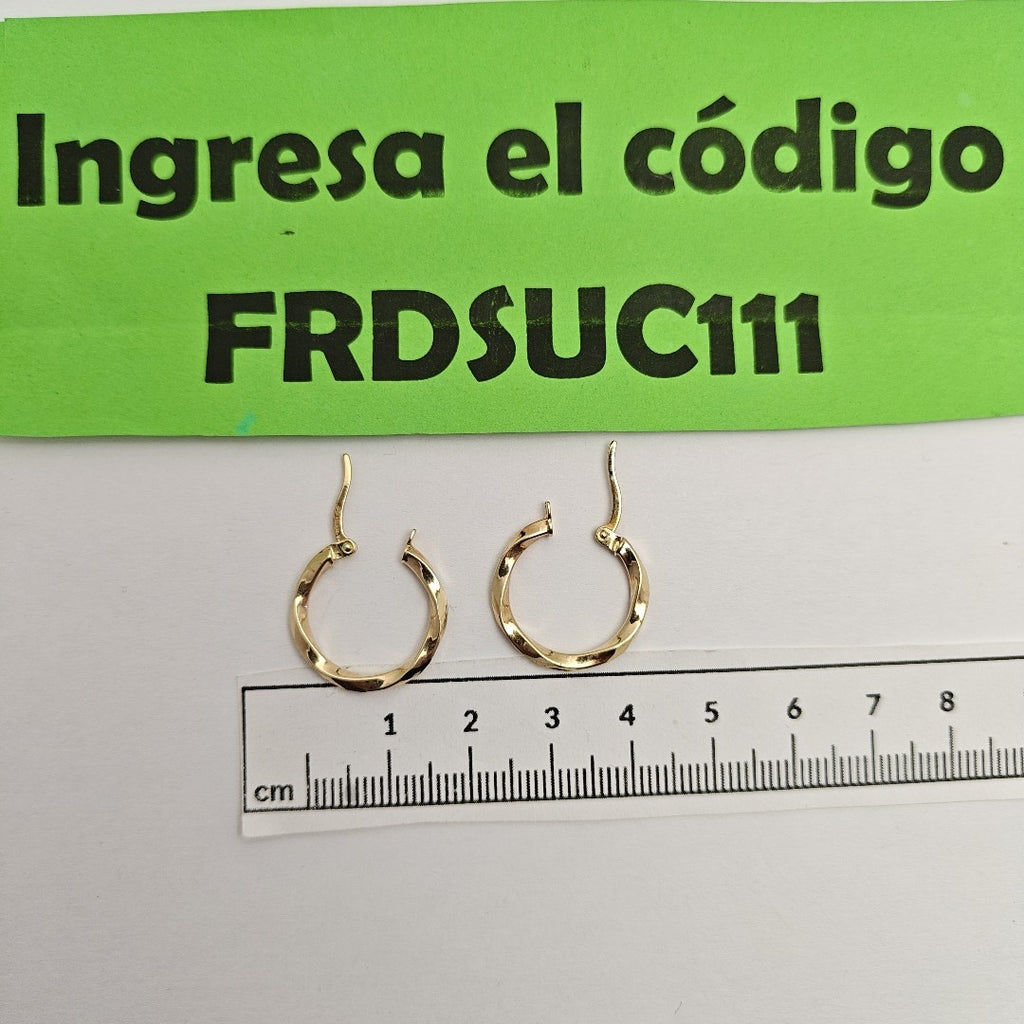 ARRACADAS PAR ORO 14 K 2,00 GRMS (SEMINUEVO)