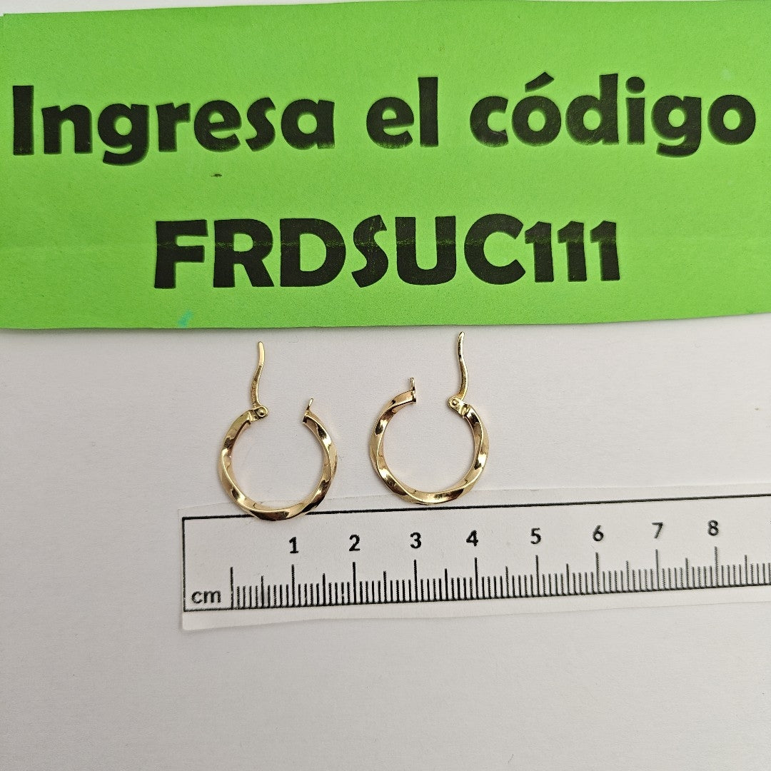 ARRACADAS PAR ORO 14 K 2,00 GRMS (SEMINUEVO)