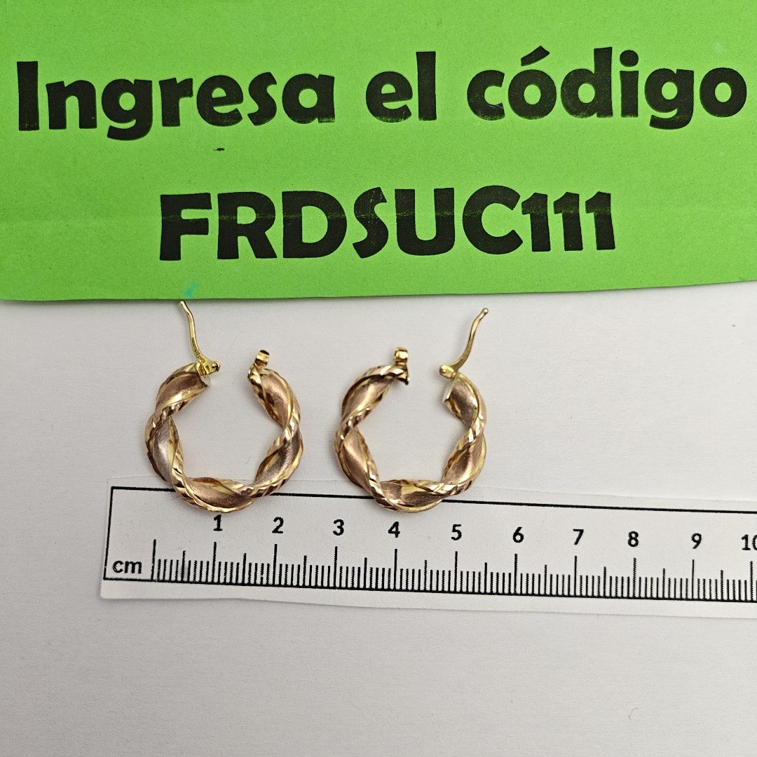 ARRACADAS PAR ORO COMBINADO 10 K 2,90 GRMS (SEMINUEVO)