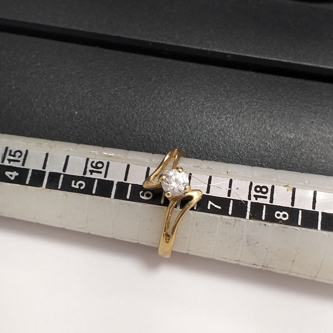 ANILLITO, SOLITARIO ORO 14 K 2.4 GRMS (SEMINUEVO)