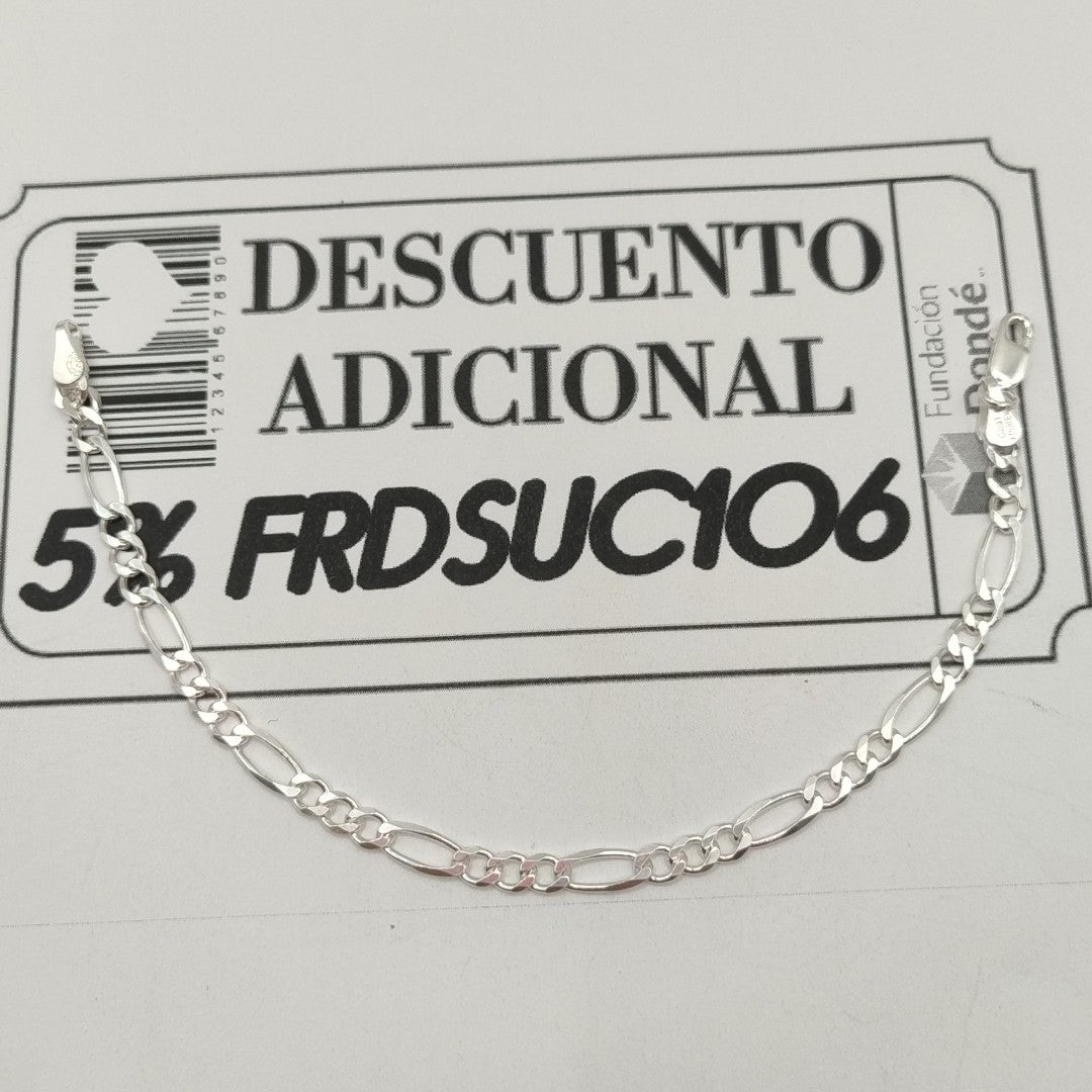 PULSERA 3X1 PLATA .925 18 CM 4.13 GR (NUEVO)