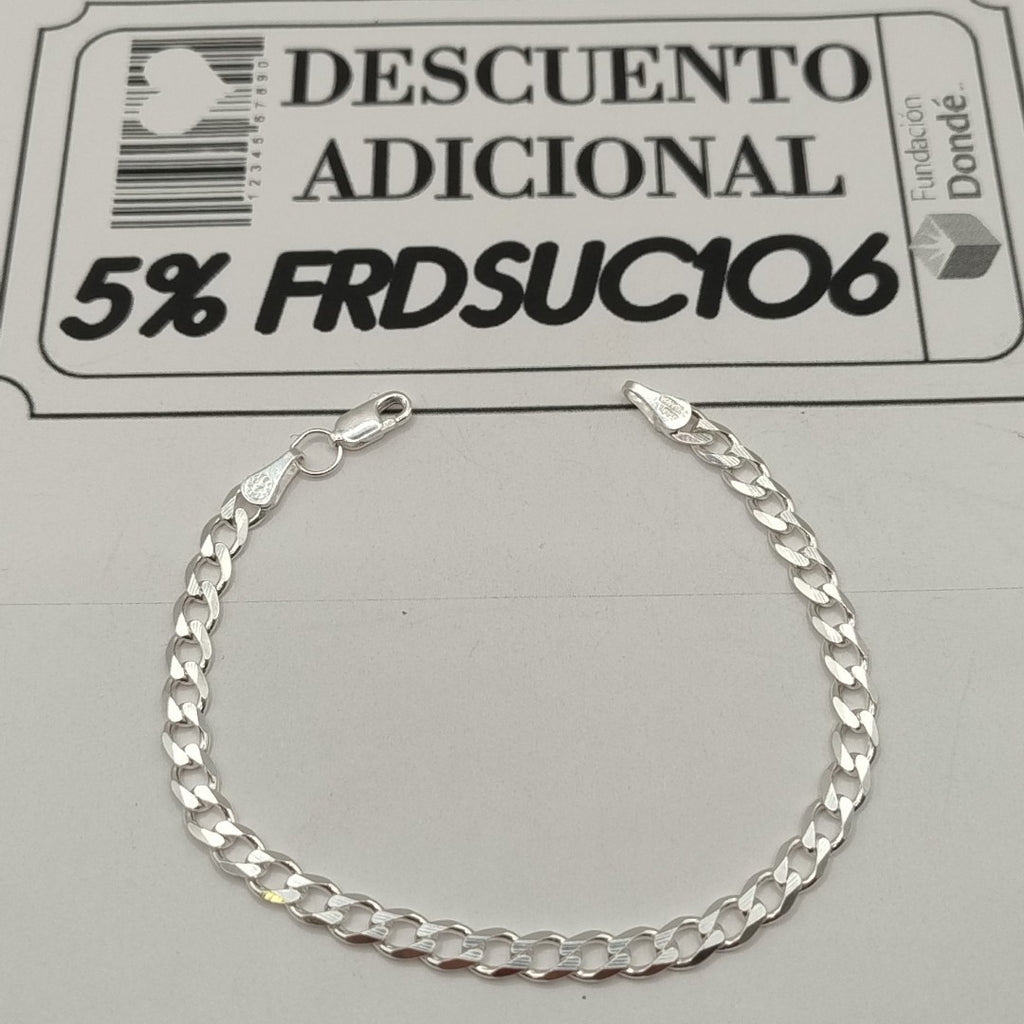 PULSERA BARBADA PLATA .925 18 CM 5.53 GR (NUEVO)