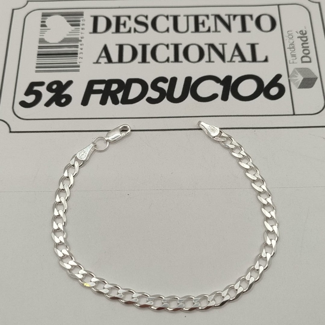 PULSERA BARBADA PLATA .925 18 CM 5.53 GR (NUEVO)