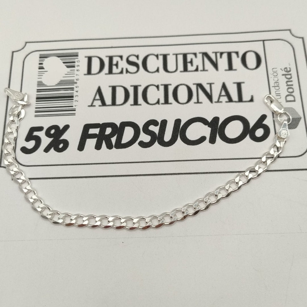 PULSERA BARBADA PLATA .925 18 CM 5.73 GR (NUEVO)