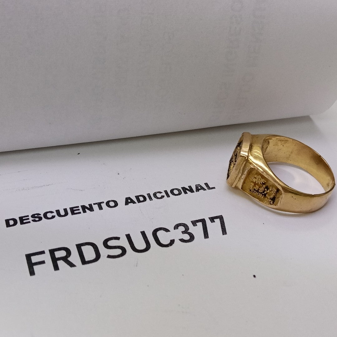 ANILLO DE GRADUACIÓN ORO 10 K 7.6 GRMS (SEMINUEVO)