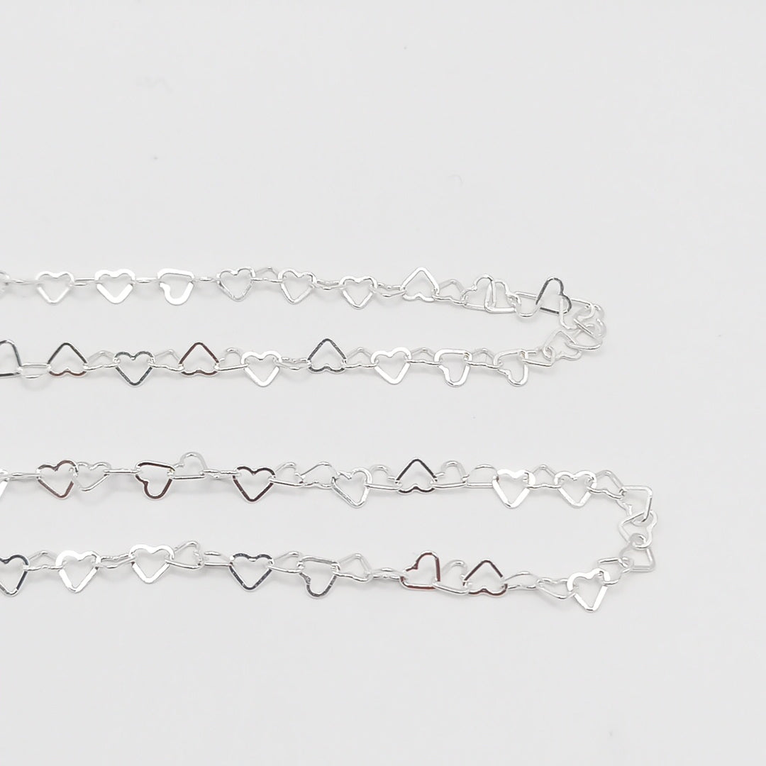 CADENA CORAZONES PLATA .925 50 CM 2.62 GR (NUEVO)