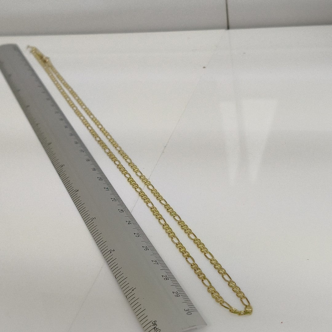 CADENAS TEJIDO FIGARO GUCHI ORO 10K 60 CM 5.3 GR (NUEVO)