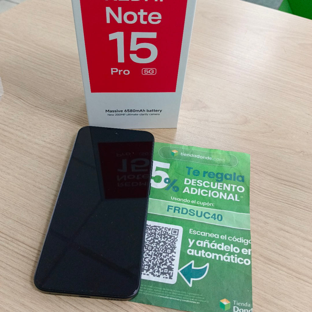 CELULAR XIAOMI REDMI NOTE 15 PRO 5G 25080RABDG (2026) 512 GB 8 GB RAM (SEMINUEVO)