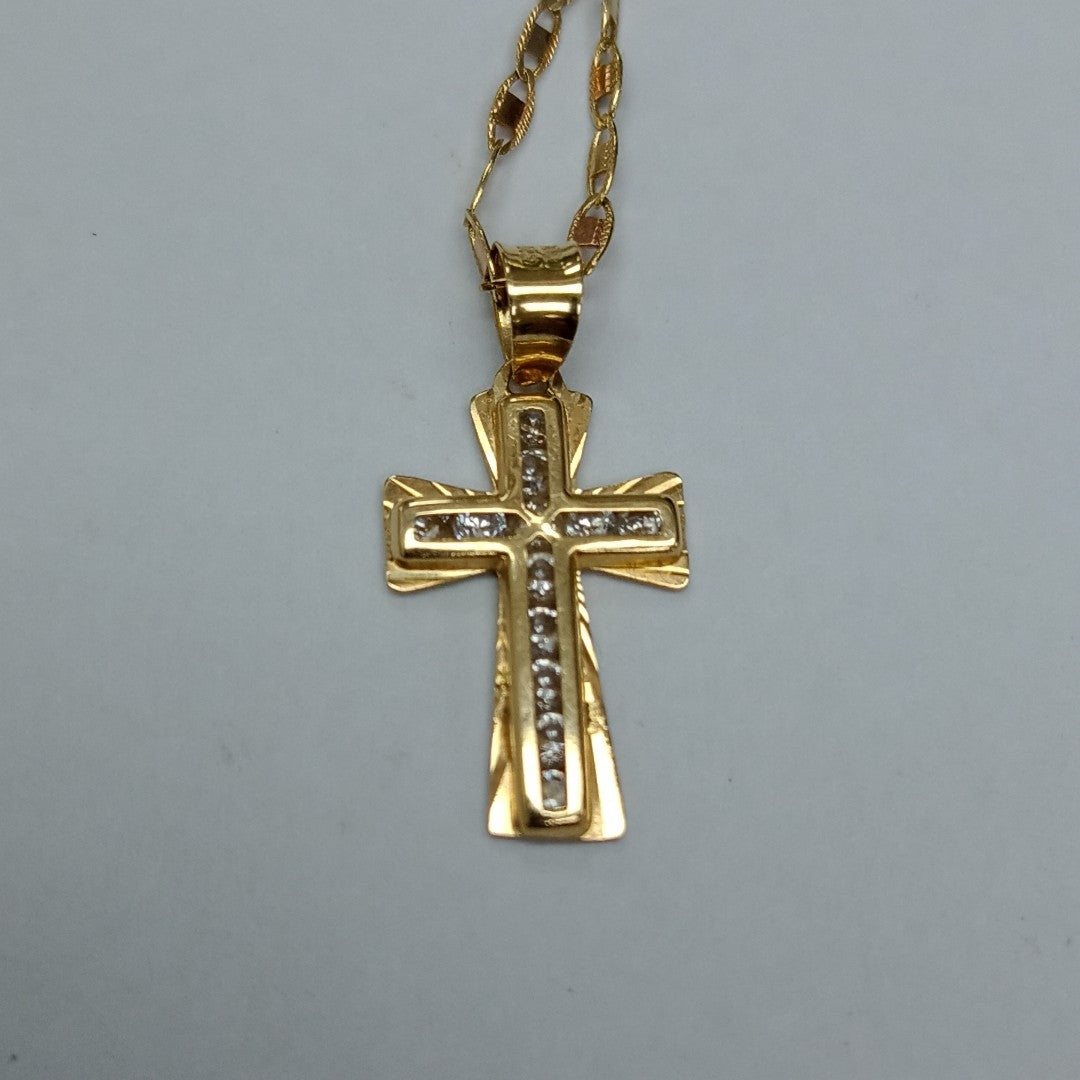 CADENA, CRUZ ORO 10 K 1.7 GRMS (SEMINUEVO)