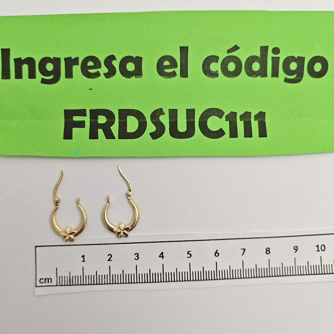 ARRACADAS PAR ORO 14 K 1,20 GRMS (SEMINUEVO)