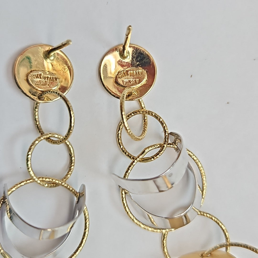 BROQUELES PAR ORO 14 K 6,90 GRMS (SEMINUEVO)