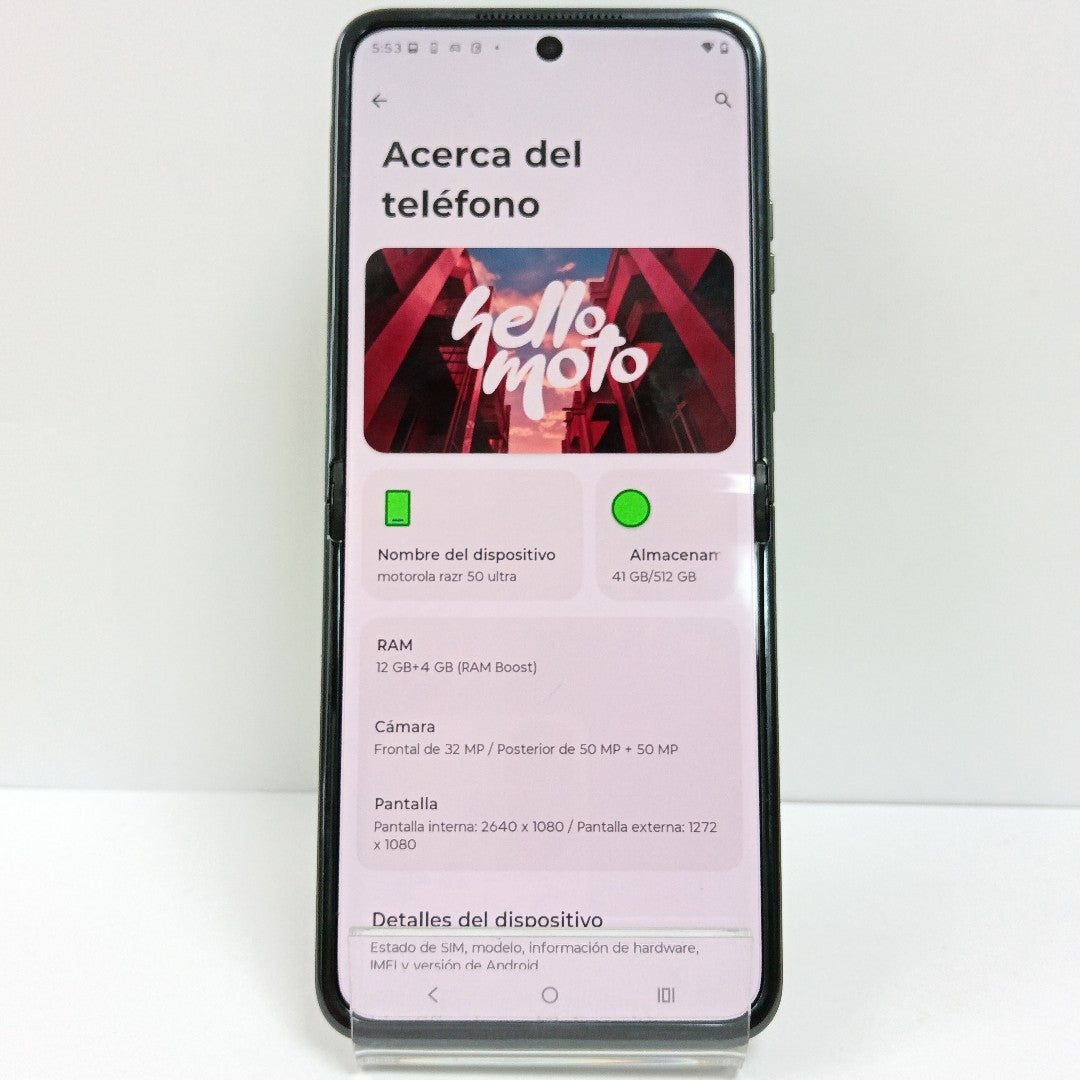 CELULAR MOTOROLA RAZR 50 ULTRA XT2451-3 (2024) 512 GB 12 GB RAM (SEMINUEVO)