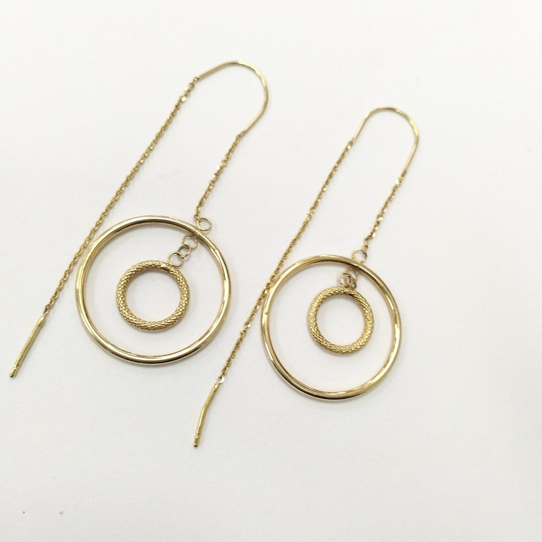 ARETES PAR ORO 14 K 2 GRMS (SEMINUEVO)