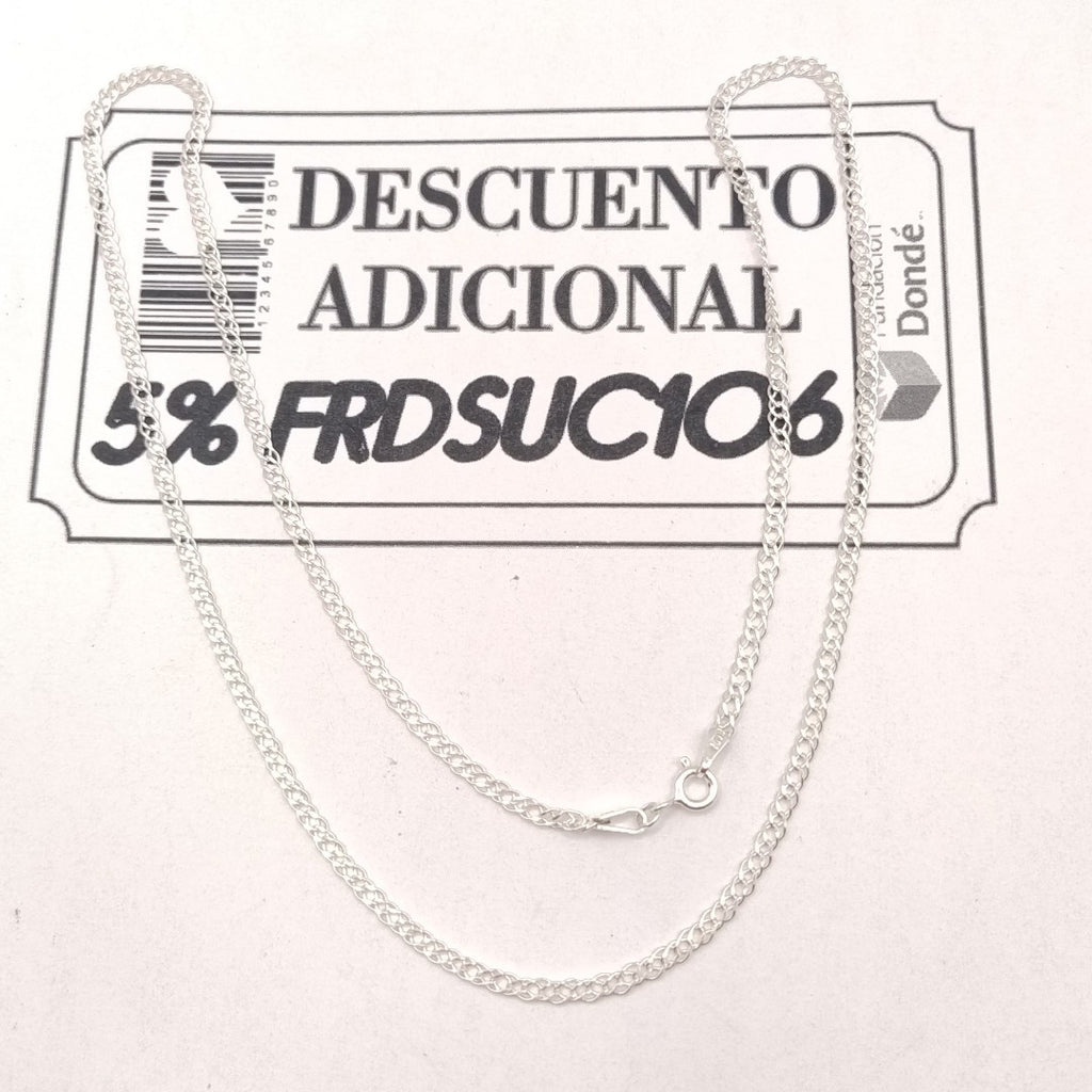 CADENA DOBLE ESLABON PLATA .925 50 CM 3.63 GR (NUEVO)