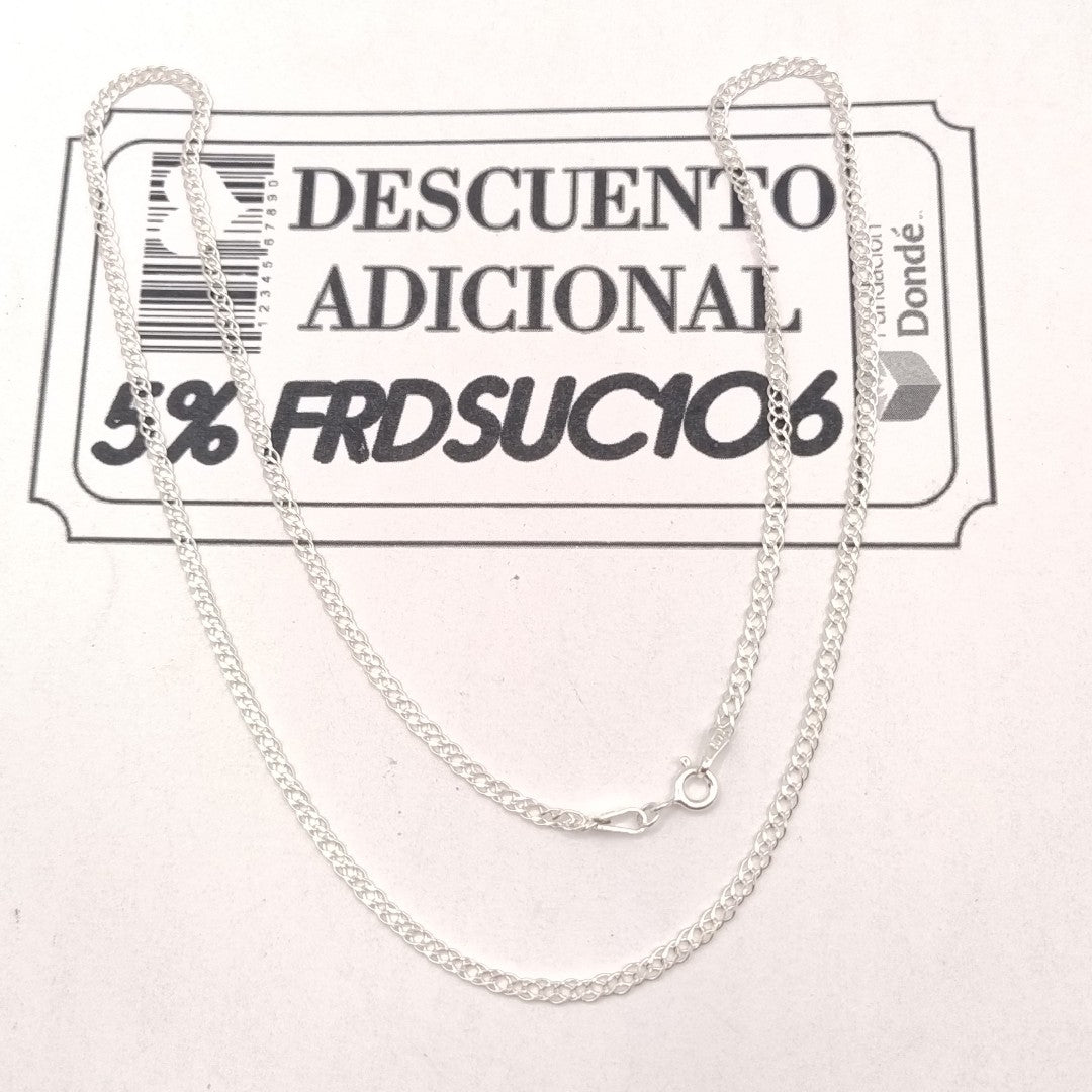 CADENA DOBLE ESLABON PLATA .925 50 CM 3.63 GR (NUEVO)