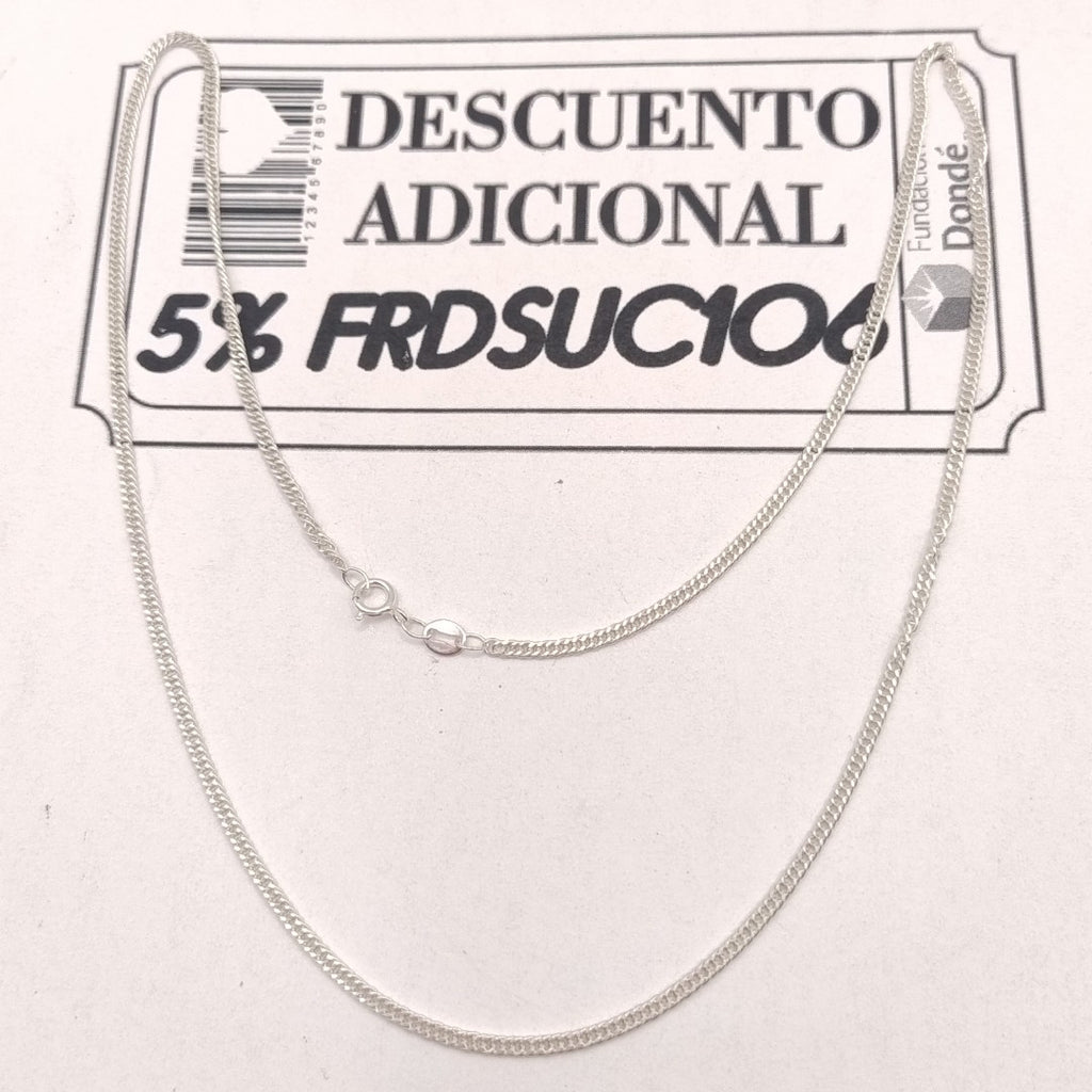 CADENA BARBADA PLATA .925 50 CM 4.12 GR (NUEVO)
