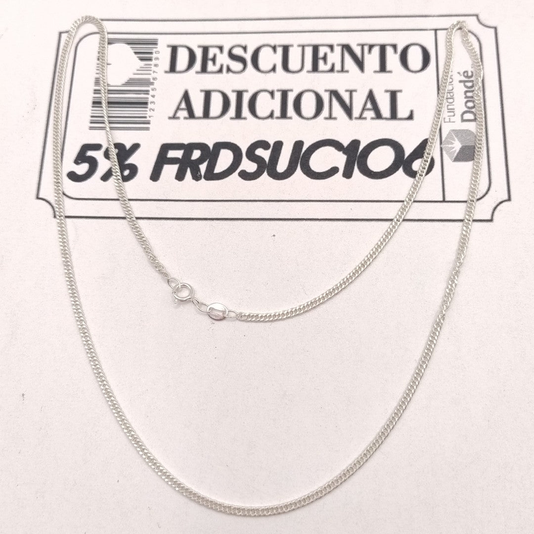 CADENA BARBADA PLATA .925 50 CM 4.12 GR (NUEVO)