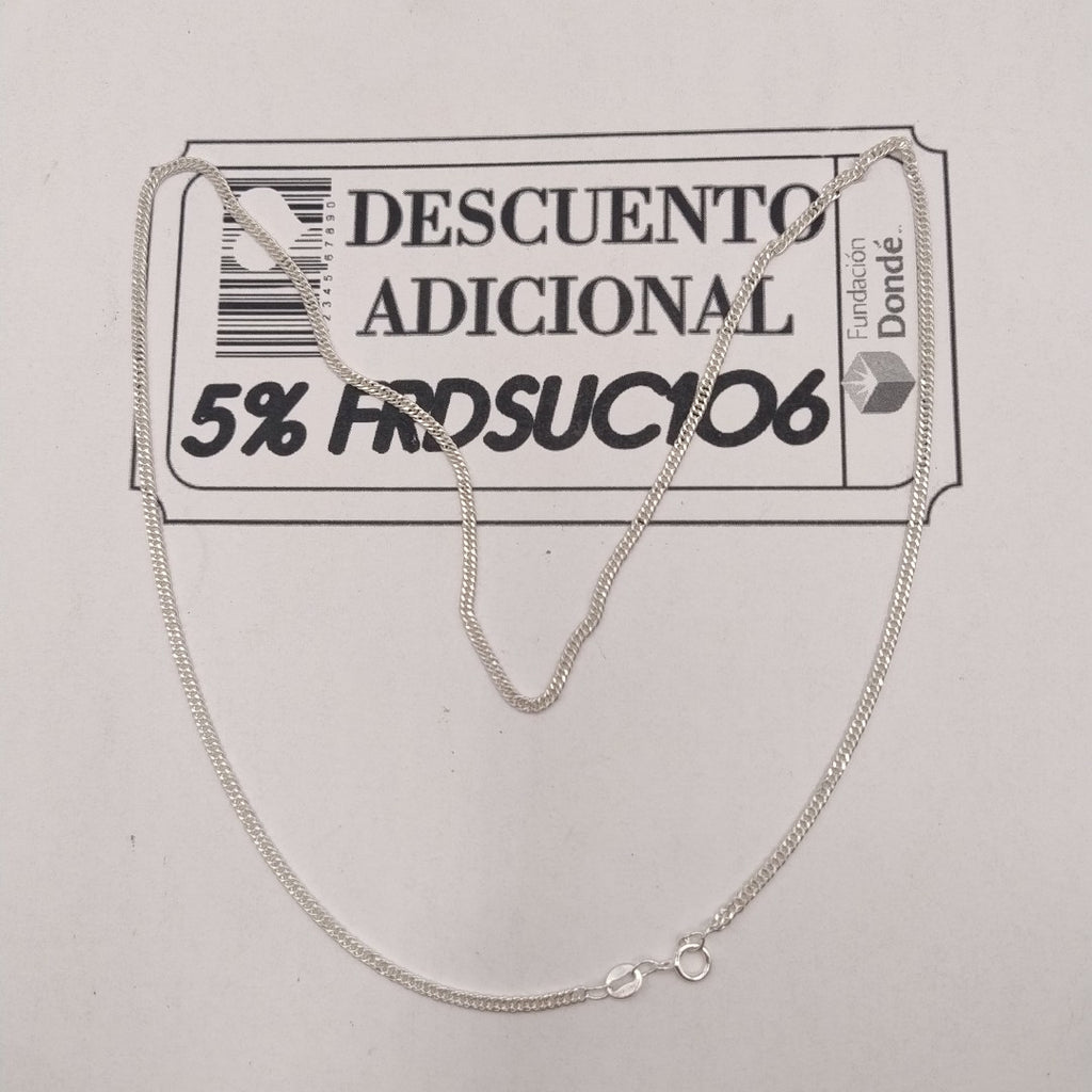 CADENA BARBADA PLATA .925 50 CM 4.12 GR (NUEVO)