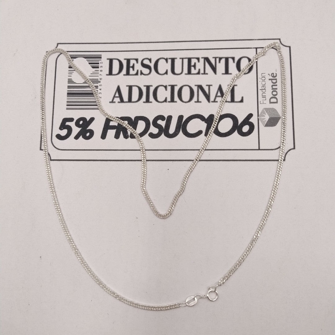 CADENA BARBADA PLATA .925 50 CM 4.12 GR (NUEVO)