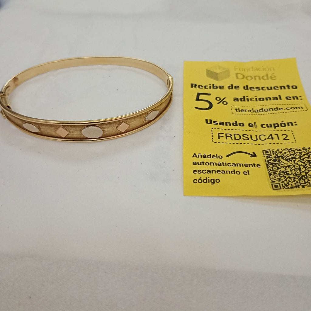 PULSERA RIGIDA ORO 14 K 11.1 GRMS (SEMINUEVO)