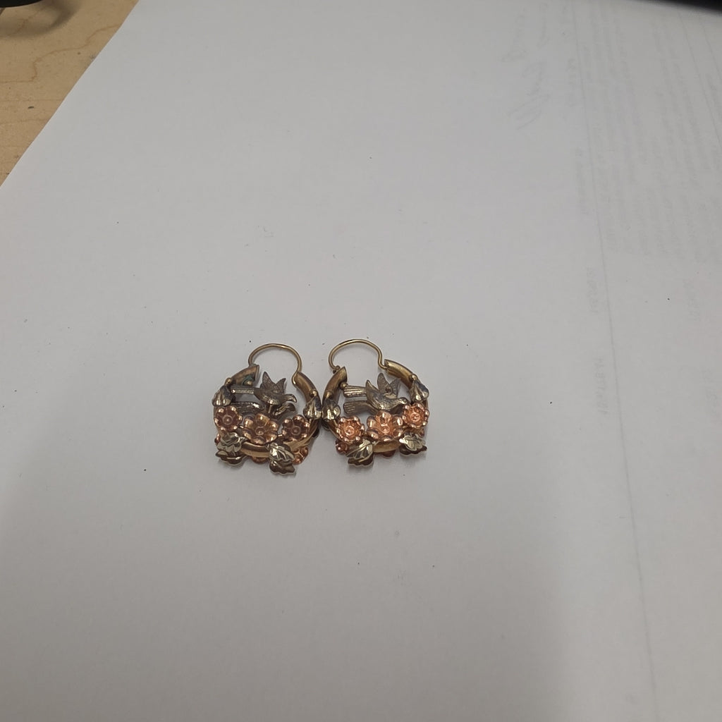 ARETES PAR ORO COMBINADO 10 K 4,80 GRMS (SEMINUEVO)