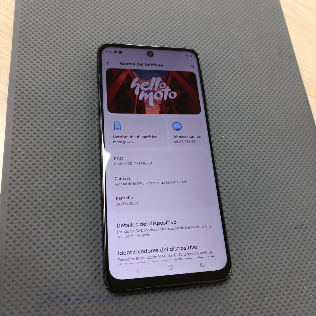 CELULAR MOTOROLA MOTO G54 5G XT2343-2 (2023) 256 GB 8 GB RAM (SEMINUEVO)